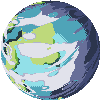 A pixel representation of what Gatalia might look like from orbit. Credit: https://deep-fold.itch.io/pixel-planet-generator A pixel representation of what Gatalia might look like from orbit. Credit: https://deep-fold.itch.io/pixel-planet-generator
