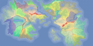 The regions of Gatalia. Map credit: Azgaar's fantasy map generator. The regions of Gatalia. Map credit: Azgaar's fantasy map generator.